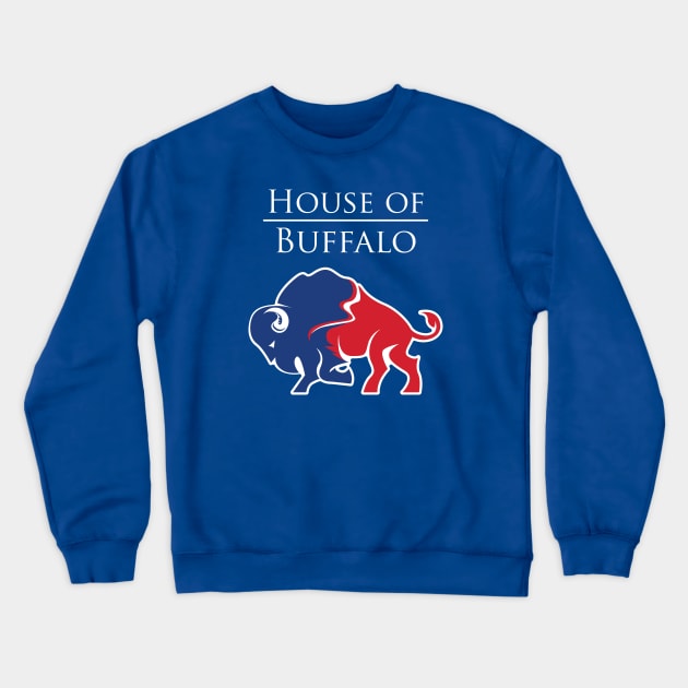 House of Buffalo Crewneck Sweatshirt by SteveOdesignz